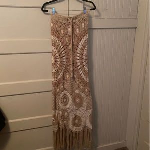 No longer available Free People Brand New Crochet Skirt by Flook